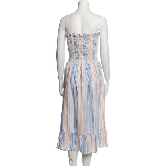 Reformation Striped Knee-Length Dress - Size Large - Picture 2 of 3
